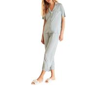 women'secret Pijama Manga Corta Spring Soft Touch Ensemble, Bleu (Blue Haze), M Femme