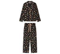 Women'secret Pijama Masculino de Manga Larga Colección Halloween Pyjama, Standard, Noir, M Femme