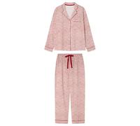 Women'secret Pijama Masculino de Manga Larga Colección Multilicense Campus Pyjama, Imprimé Rouge, S Femme