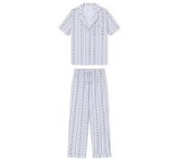 Women'secret Pijama Masculino Manga Corta Colección Mix and Match Green House Pyjama, Ivoire, S Femme