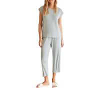 women'secret Pyjama Capri Spring Soft Touch Ensemble, Bleu (Blue Haze), M Femme