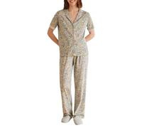 women'secret Pyjama Long Mix and Match Spring Drops Ensemble de Pijama, IMPRIMÉ Vert, L Femme
