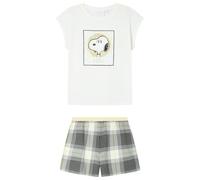 Women'secret Short Pyjama Multilicense Happy Snoopy, Blanc, L Femme