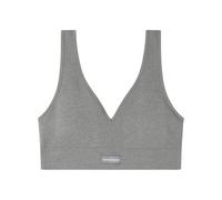 Women'secret Top Sin Costuras Lovely Canalé Bra, Light Grey, M Women's
