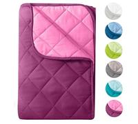 wometo Couette d'été en microfibre - Design réversible - 200 x 200 cm - Certifié Oeko-Tex - Violet et rose - Lavable à 95° - Pour le camping et les journées chaudes - Utilisable comme couvre-lit