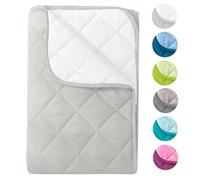 wometo Couette d'été Microfibre 155x220 Oeko-TEX Blanc Lavable à 95 °C | Couette d'été légère pour le camping et les jours de grande chaleur, design réversible, utilisable sans housse