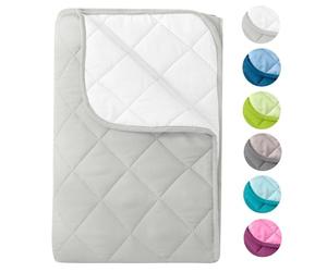 Wometo Couette d'été microfibre - Design réversible - 200x200 cm - Certifié Oeko-Tex - Blanc - Lavable à 95°C - Camping et journées chaudes - Utilisable comme couvre-lit