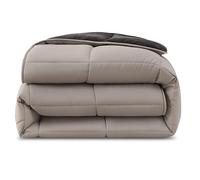 wometo Couette en peluche pour toutes les saisons - Design réversible - Environ 155 x 220 cm - Gris et gris clair - Couette d'hiver chaude douillette et douce - Utilisable sans housse - Certifié