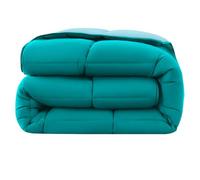 wometo Couette matelassée, design réversible, environ 135 x 200 cm - Turquoise et bleu clair - Couette colorée pour toute l'année (été et hiver) I Colorée et utilisable sans housse supplémentaire I