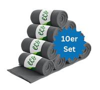 wometo Lot de 10 couvertures polaires Eco en matériau 100 % recy ertifié Oeko-Tex 130 x 160 cm environ 400 g - Gris foncé avec bord anti-boulochage et bord de maille