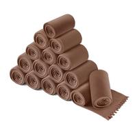 wometo Lot de 16 couvertures polaire Wave 120 x 160 cm - Certifié Oeko-Tex env. Couverture polaire douce de 300 g avec bord ondulé anti-boulochage Marron