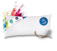 wometo Oreiller en Plumes 100% Plumes 40x80 cm - 600g oekoTex Oreiller de Remplissage Housse Coton Blanc I Oreiller intérieur/Remplissage d'oreiller/Oreiller (Nombreuses Dimensions)