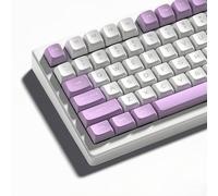 Womier 189 PBT Touches Personnalisables pour Clavier Mécanique MX - Double Tir, Profil ISA, 60 à 75, 100% - Capuchons Blanc/Violet (Français Non Garanti)