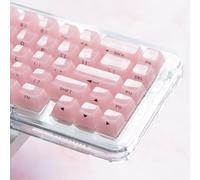 Womier 60, 65, 75 - Capuchon de touches en céramique transparent brillant à travers le côté imprimé personnalisé 60 65 75 100 % pour claviers mécaniques Cherry MX, Outemu, Gateron (profil MDA)