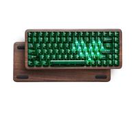 Womier Clavier mécanique sans fil à 75 % avec QMK/VIA, WD75 V2, clavier de jeu en bois, batterie 8000 mAh, clavier personnalisé trimode RVB remplaçable à chaud avec touches transparentes translucides