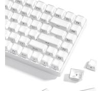 Womier Keycaps - Jelly Keycaps White 60 65 75 100 Percent, Side Printed Elegant Crystal Key Caps, Custom 113 Keys OEM Profile for 61/68/84/87/98/100 Cherry Gateron MX Mechanical, White