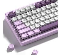 Womier Lot de 189 Touches PBT, touches de clavier personnalisables 60 à 75, 100 %, double tir, capuchons profil ISA pour clavier mécanique MX, clavier non inclus, (français non garanti), Blanc/Violet