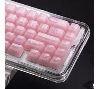 Womier Lot de Touches de Clavier Transparentes 60, 65, 75, 100%, gelée Transparente, Mignonnes et personnalisées pour claviers mécaniques Cherry MX, Kailh, Outemu, Gateron (Profil MDA)
