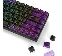 Womier Pudding Keycaps - Lot de 165 Touches PBT Brillantes pour Clavier mécanique Cherry Gateron MX 61/68/84/87/82/100, Noir et Violet