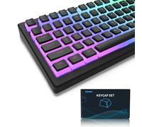 Womier Pudding Keycaps Lot de 165 Touches PBT personnalisées, Profil OEM, compatibilité Universelle pour Clavier 100%, 75%, 65%, 60% - Noir