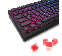 Womier Pudding Touches pour Clavier mécanique PBT Shine Through | Lot de 164 touches de touches - Profil OEM personnalisé pour clavier mécanique Cherry MX 60 65 75 - Noir/orange