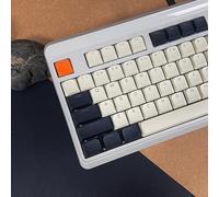 Womier Touches à profil bas - Touches PBT brillantes à travers 60, 65, 75, 100 %, pour clavier mécanique Cherry Gateron MX, couleur carbone rétro