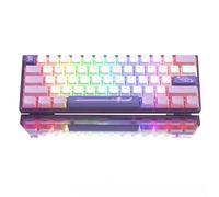 Womier WK61 Clavier de Jeu Filaire mécanique RVB à 60%, Clavier crémeux remplaçable à Chaud avec Touches PBT, Interrupteur Rouge linéaire pour Windows/Mac - Violet