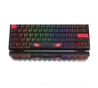 Womier WK61 Clavier de jeu filaire mécanique RVB à 60 %, clavier crémeux remplaçable à chaud avec touches PBT, interrupteur rouge linéaire pour Windows/Mac - Noir