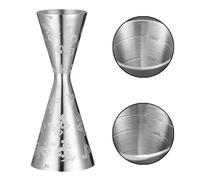WOMLEX Verre doseur à cocktail avec graduation intérieure 30/45 ml pour un cocktail - Acier inoxydable 304 - Convient pour les bars et les appartements (feuilles, 30 ml et 60 ml)
