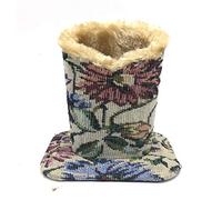 Wommty Porte-Lunettes avec Peluche de Velours de Cuir d'unité Centrale, étui de Support de Lunettes de Protection pour le Bureau à la Maison et l'école (1 Tissu Titulaire)