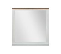 WOMO-DESIGN Miroir Mural XI'an 80 x 76 cm - Rectangulaire - Naturel/Blanc - Cadre en Bois