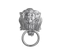 WOMO-DESIGN Porte-Serviettes Tête de Lion, 10 x 31 cm, Argent, en Aluminium Nickelé,