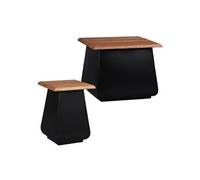 WOMO-DESIGN Lot de 2 Table d'appoint Galway 30x45x30 cm + Sheffield 50x40 cm,