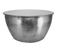 Table basse Womo Design WOMO-DESIGN Table Basse Martelée de Salon - Table d'Appoint Ronde Artisanale Ø 60x30,5 cm