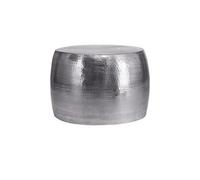 WOMO-DESIGN Table Basse Martelée de Salon -Table d'Appoint Ronde Artisanale Ø 59 x 41 cm -