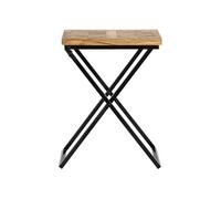 WOMO-DESIGN Table d'Appoint de Salon Moderne Beino - 48x35x63cm - Naturel/Noir Fait á la Natur, Noir