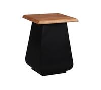 WOMO-DESIGN Table d'Appoint Galway 30x45x30 cm, Rectangulaire, Noir/Naturel, en Bois