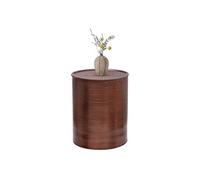 WOMO-DESIGN Table d'Appoint Porvoo Ronde Ø40x50 cm Cuivre Style Vintage Pièce Unique Fait