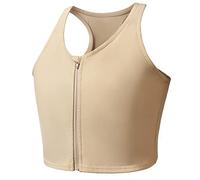 Wonababi Classeur de poitrine, classeur Trans avec fermeture éclair, débardeur demi-longueur pour gynécomastie, Cosplay, soutien-gorge FTM Binder