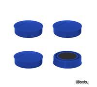 Wonday Aimant rond 30 mm Bleu - Lot de 4