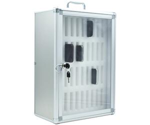 Wonday Armoire murale de rangement pour téléphones portables - Avec serrure - Blanc