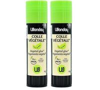 WONDAY - Bâton de Colle Végétale à Base d'Amidon 40 g Sans solvant. Non toxique pour coller facilement (Lot de 2)