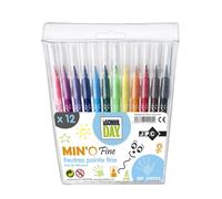 Wonday Boite De 12 Feutres Pointe Fine Couleurs Assorties
