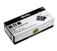 Wonday Boite De 12 Pinces Double Clip 32 Mm Capcité 10 Mm Noir