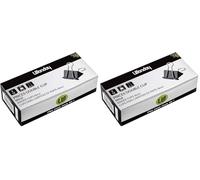 WONDAY - Boite de 12 Pinces Double Clip 32 mm Capcité 10 mm Noir (Lot de 2)