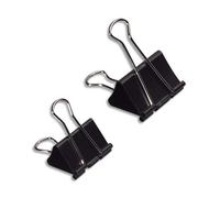 WONDAY Boîte de 12 pinces double clip largeur 32mm capacité 13mm