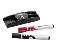 Wonday Brosse pour tableau blanc - 2 marqueurs - Magnétique - Effaçable à sec