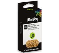 WONDAY Boîte distributrice de 100g d'élastique en caoutchouc blond large 90x6mm