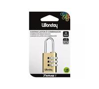 WONDAY Cadenas à Combinaison, en Laiton, 20 mm Noir