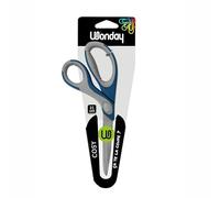 WONDAY - Ciseaux 21cm, Lames Acier Inox Trempé, Bouts Ronds, Anneaux Asymétriques LS, Manche Bi-Matière, Double Biseau
